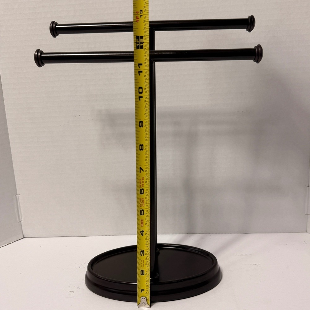 Umbra Trigem 2 Tier Jewelry Stand Dark Bronze T-Bar Necklace Organizer Tray * - Picture 5 of 7